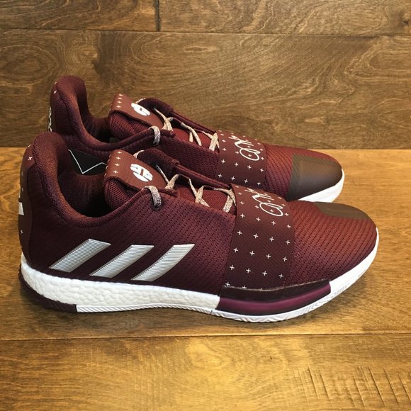 NEW Adidas Boost Harden Vol 3 Maroon Shoes Sz 14.5 - Picture 8 of 16